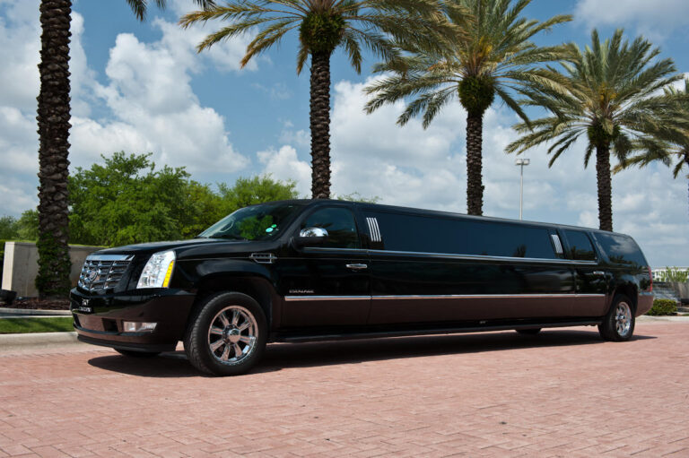 Fleet 20 passenger cadillac escalade black stretch limo 1